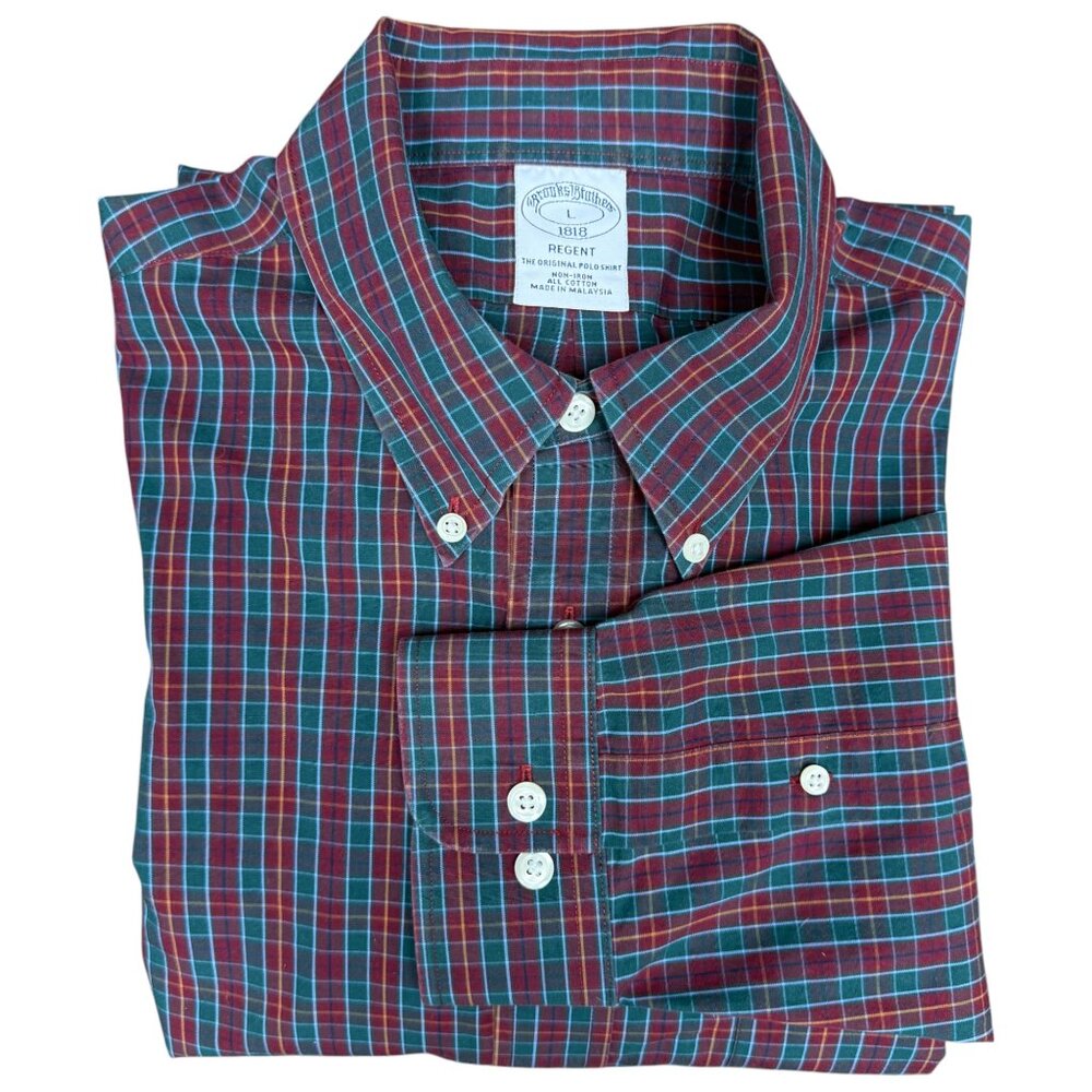 EUC Men's BROOKS BROTHERS Regent "Original‎ Polo" Non-Iron Dress Shirt | Size L - Picture 1 of 9